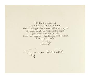 ONEILL, EUGENE. Strange Interlude * Anna Christie.